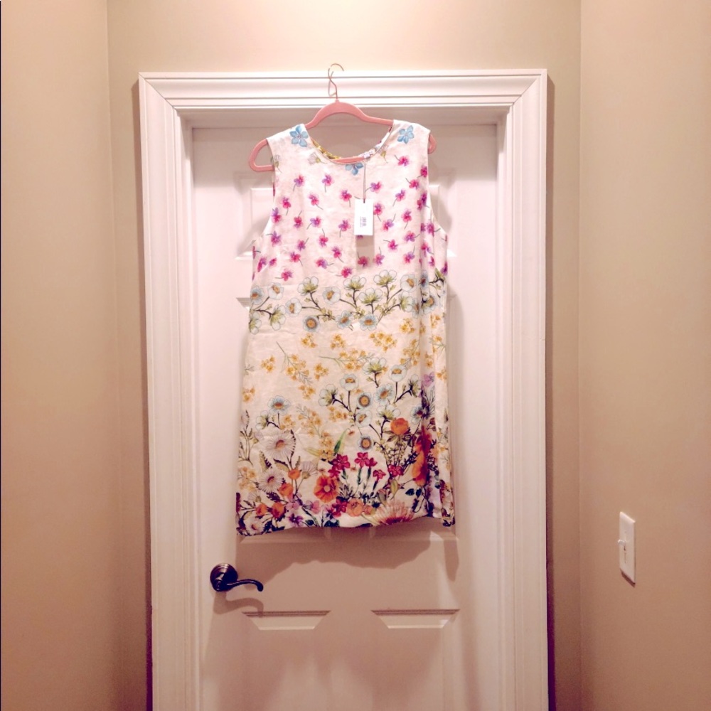 Johnny Was Ebebe Linen Tank Dress Size XL- brand new